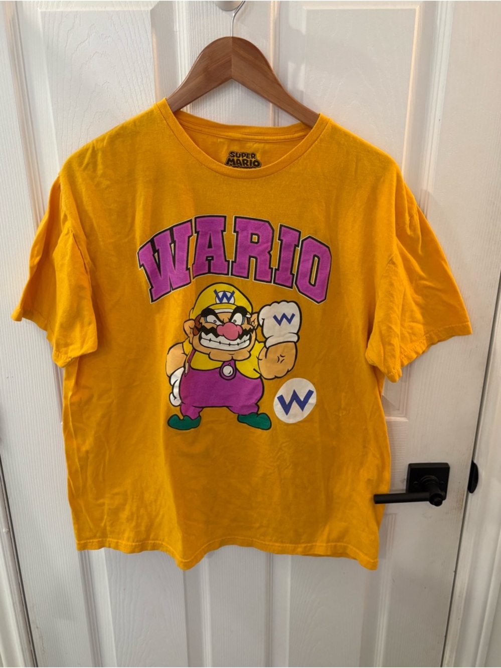 Nintendo Super Mario Logo Tee - Yellow with Black Print